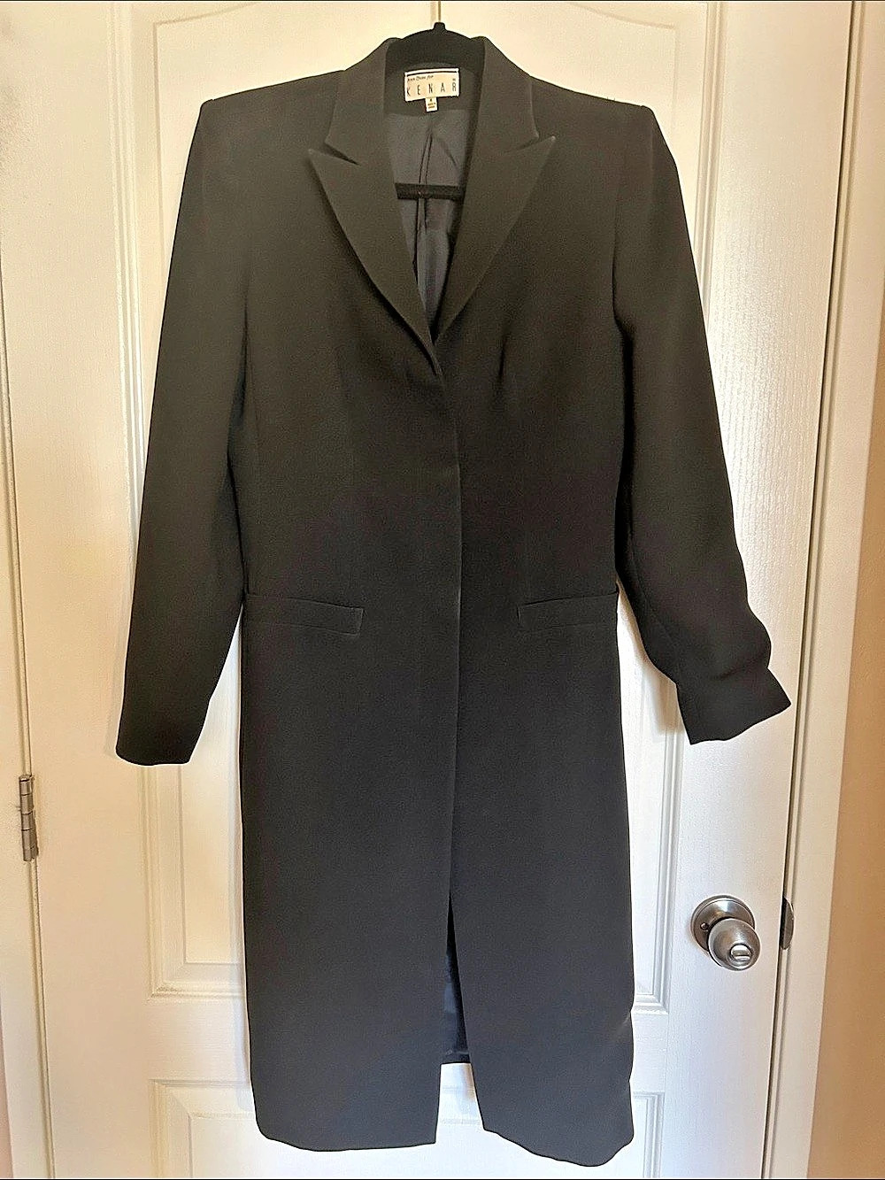 Ann Taylor Black Longline Coat Size 4 Like New